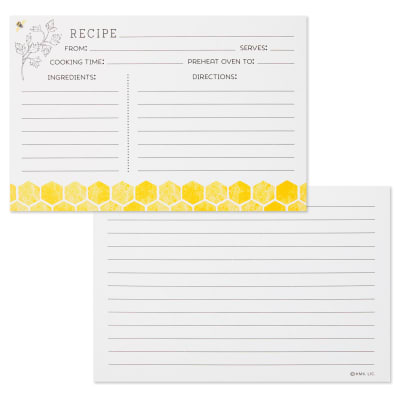 Yellow Honeycomb Recipe Refill Cards