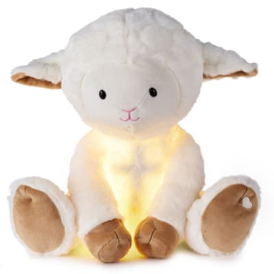 Lamb Plush With Light-Up Cross