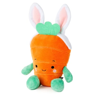 Carrot Wearing Bunny Ears Easter Plush Toy