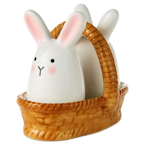 Bunnies in Basket Salt and Pepper Shaker Set