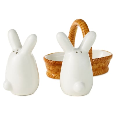 Bunnies in Basket Salt and Pepper Shaker Set