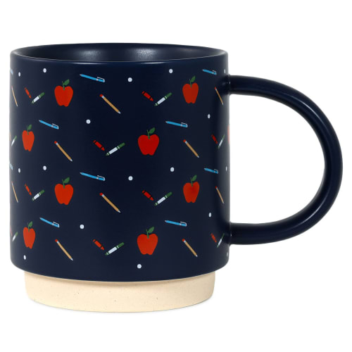 School Supplies Navy Teacher Mug