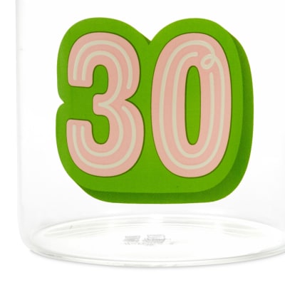 Glass 30th Birthday Mug