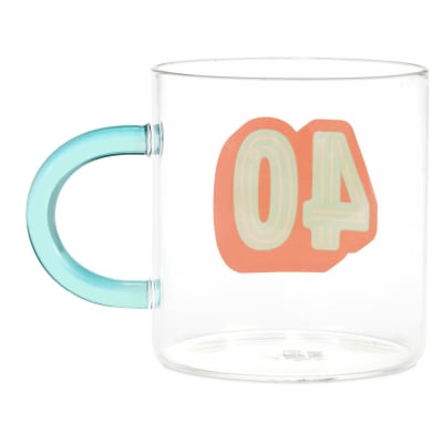 Glass 40th Birthday Mug