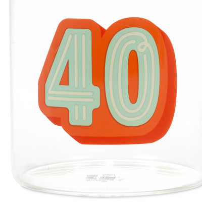 Glass 40th Birthday Mug