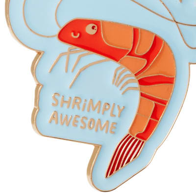 Shrimply Awesome Shrimp Charm Keychain