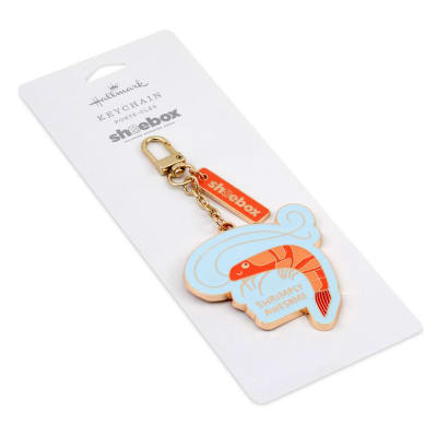 Shrimply Awesome Shrimp Charm Keychain