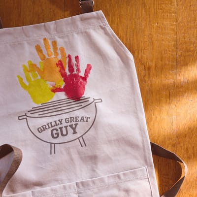 Grilly Great Guy Adult Apron Handprint Kit