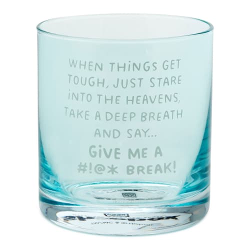 When Things Get Tough Funny Rocks Glass
