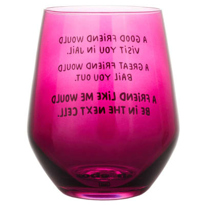 A Friend Like Me Funny Stemless Wine Glass