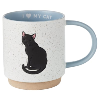 I Heart My Black Cat Mug