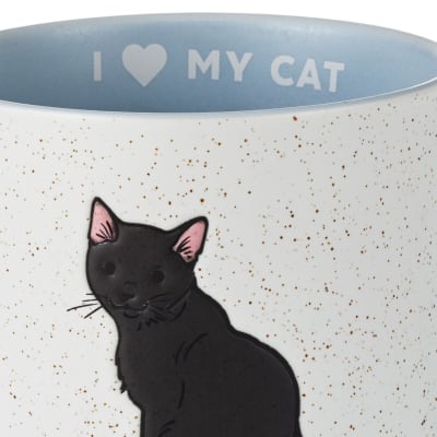 I Heart My Black Cat Mug