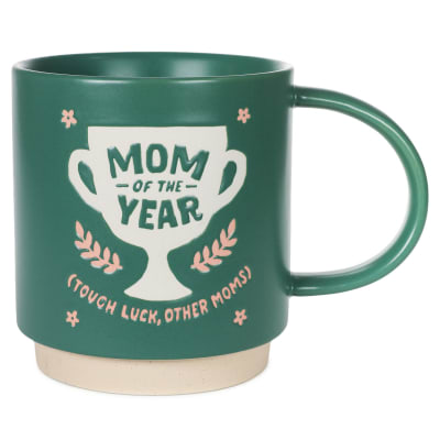 Mom of the Year Trophy Green Mug
