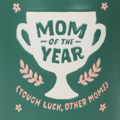 Mom of the Year Trophy Green Mug