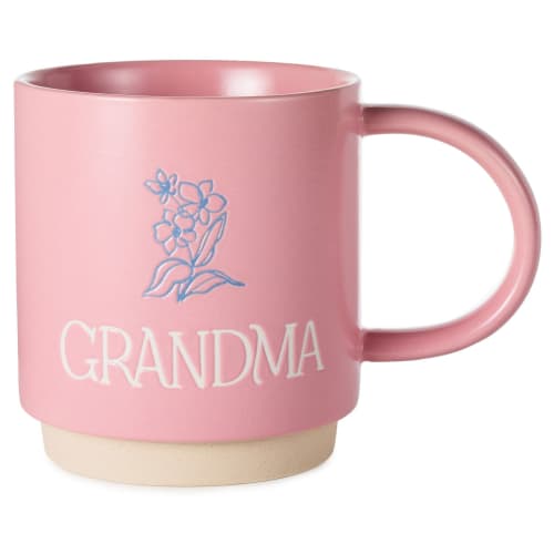 Grandma Pink Mug With Flower