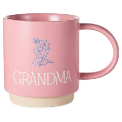 Grandma Pink Mug With Flower
