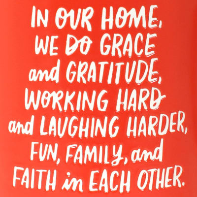 In Our Home Red Mug