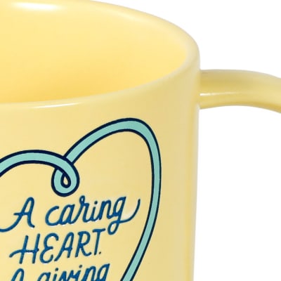 A Caring Heart Yellow Nurse Mug