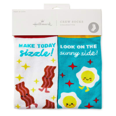 Better Together | Bacon and Eggs Funny Crew Socks