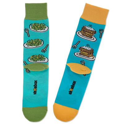 Shoebox Monday vs. Friday Funny Crew Socks