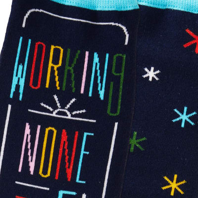 Working None to Five Retirement Novelty Crew Socks