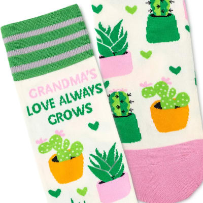 Grandma's Love Always Grows Novelty Crew Socks