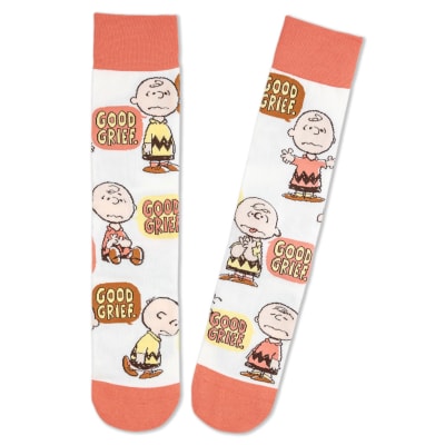 Peanuts® Charlie Brown Good Grief Novelty Crew Socks