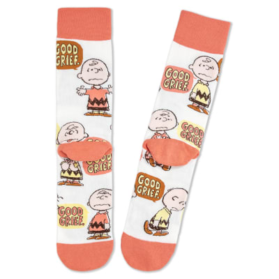 Peanuts® Charlie Brown Good Grief Novelty Crew Socks