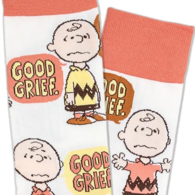 Peanuts® Charlie Brown Good Grief Novelty Crew Socks