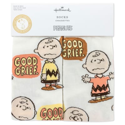Peanuts® Charlie Brown Good Grief Novelty Crew Socks