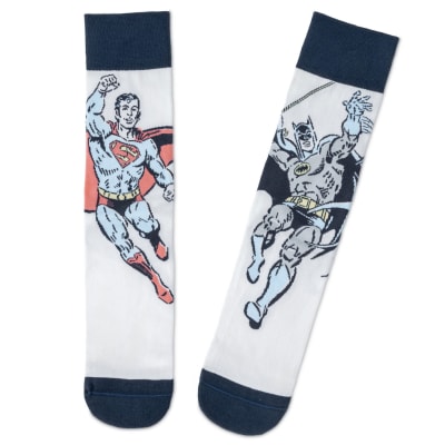 DC™ Superman™ and Batman™ Novelty Crew Socks