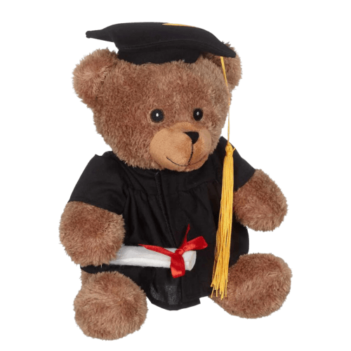 Brown Bucky Grad Bear Plush