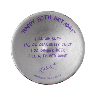 Lolita® Happy 80th Wine Glass
