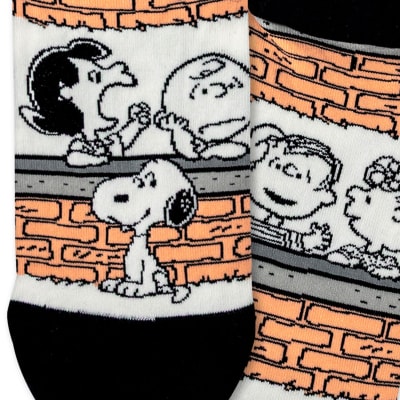 Peanuts® Gang at Brick Wall Novelty Crew Socks