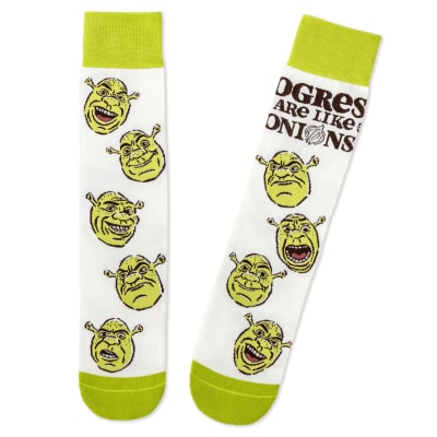 Shrek Ogres Are Like Onions Novelty Crew Socks