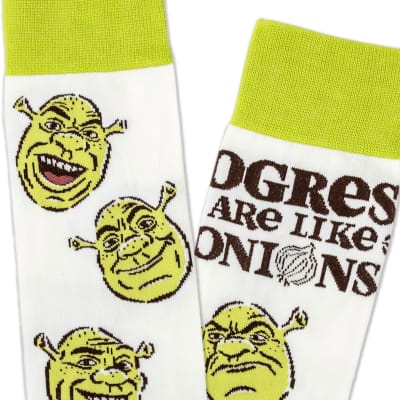 Shrek Ogres Are Like Onions Novelty Crew Socks
