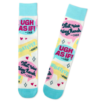 Clueless Cher and Amber Quotes Novelty Crew Socks