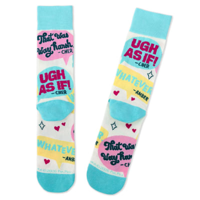 Clueless Cher and Amber Quotes Novelty Crew Socks