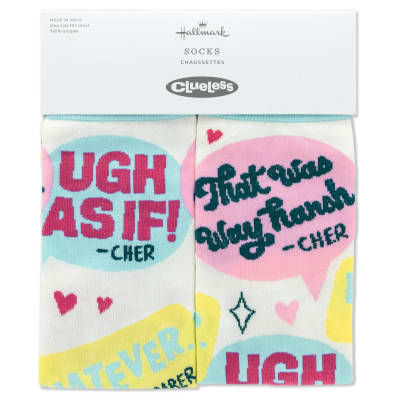 Clueless Cher and Amber Quotes Novelty Crew Socks