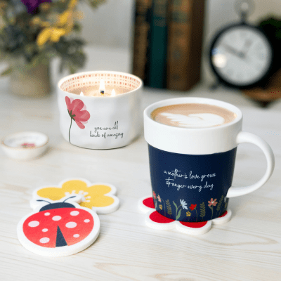 Grateful Garden 'A Mother's Love Grows' Mug and Coaster Set