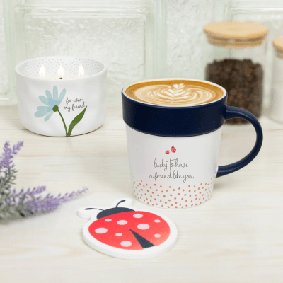 Grateful Garden 'Friend Like You' Mug and Coaster Set