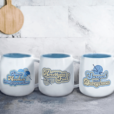 Hook, Knit and Wit 'Knitting Fuel' Mug