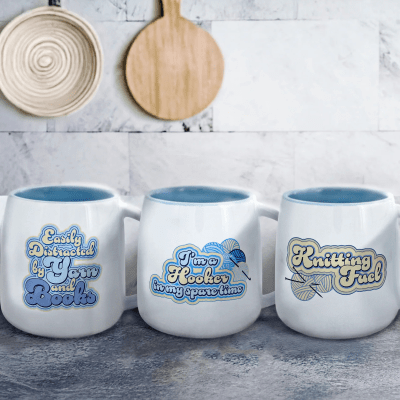 Hook, Knit and Wit 'Yarn and Books' Mug