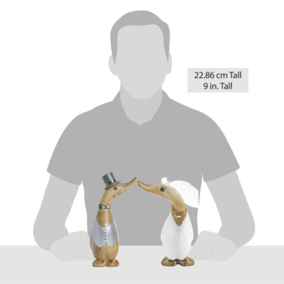 DCUK Wedding Ducklings Wooden Figurines, Set of 2