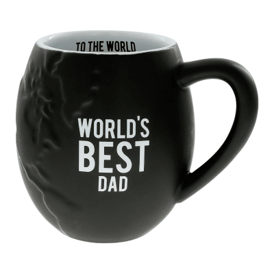 Man Made 'World's Best Dad' Black Embossed Mug