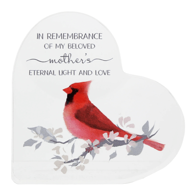 Always By Your Side Memorial 'Beloved Mother' Acrylic Heart Plaque