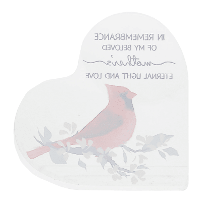 Always By Your Side Memorial 'Beloved Mother' Acrylic Heart Plaque