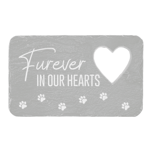 Stones With Stories 'Furever In Our Hearts' Rectangular Garden Stone