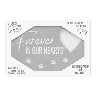 Stones With Stories 'Furever In Our Hearts' Rectangular Garden Stone