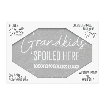 Stones With Stories 'Grandkids Spoiled Here' Rectangular Garden Stone